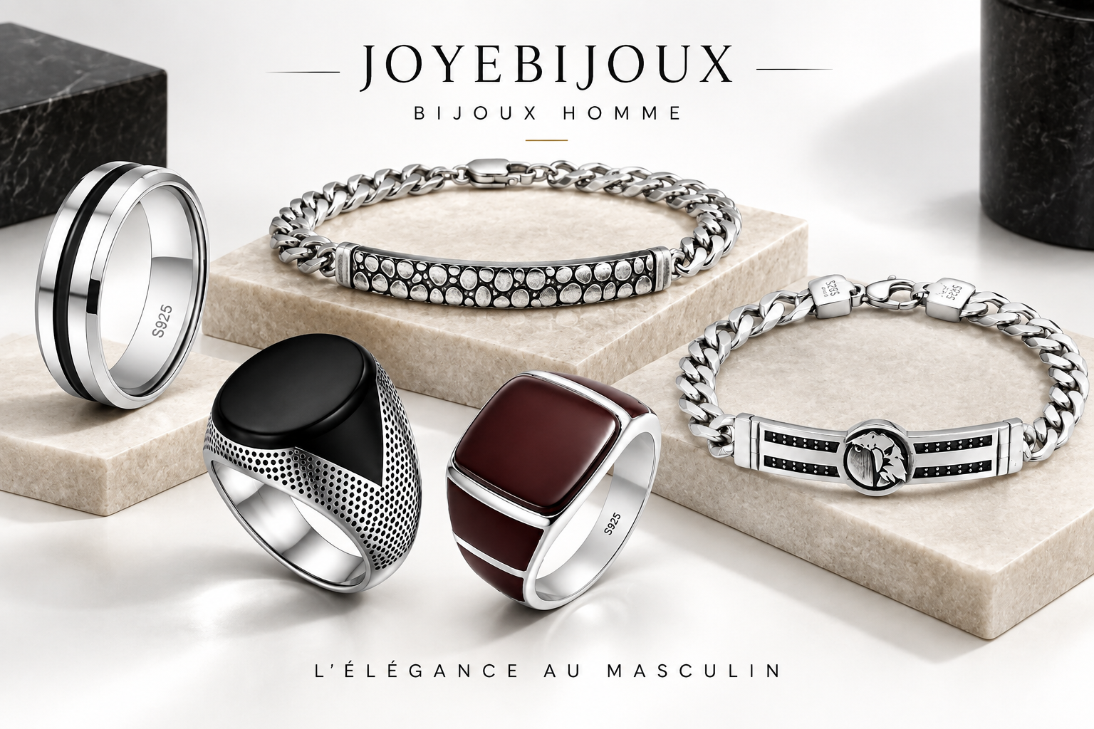 bijoux homme argent 925